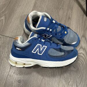 New Balance 2002R Running Shoes Boys Size 3 Atlantic Blue Suede Comfort Sneakers